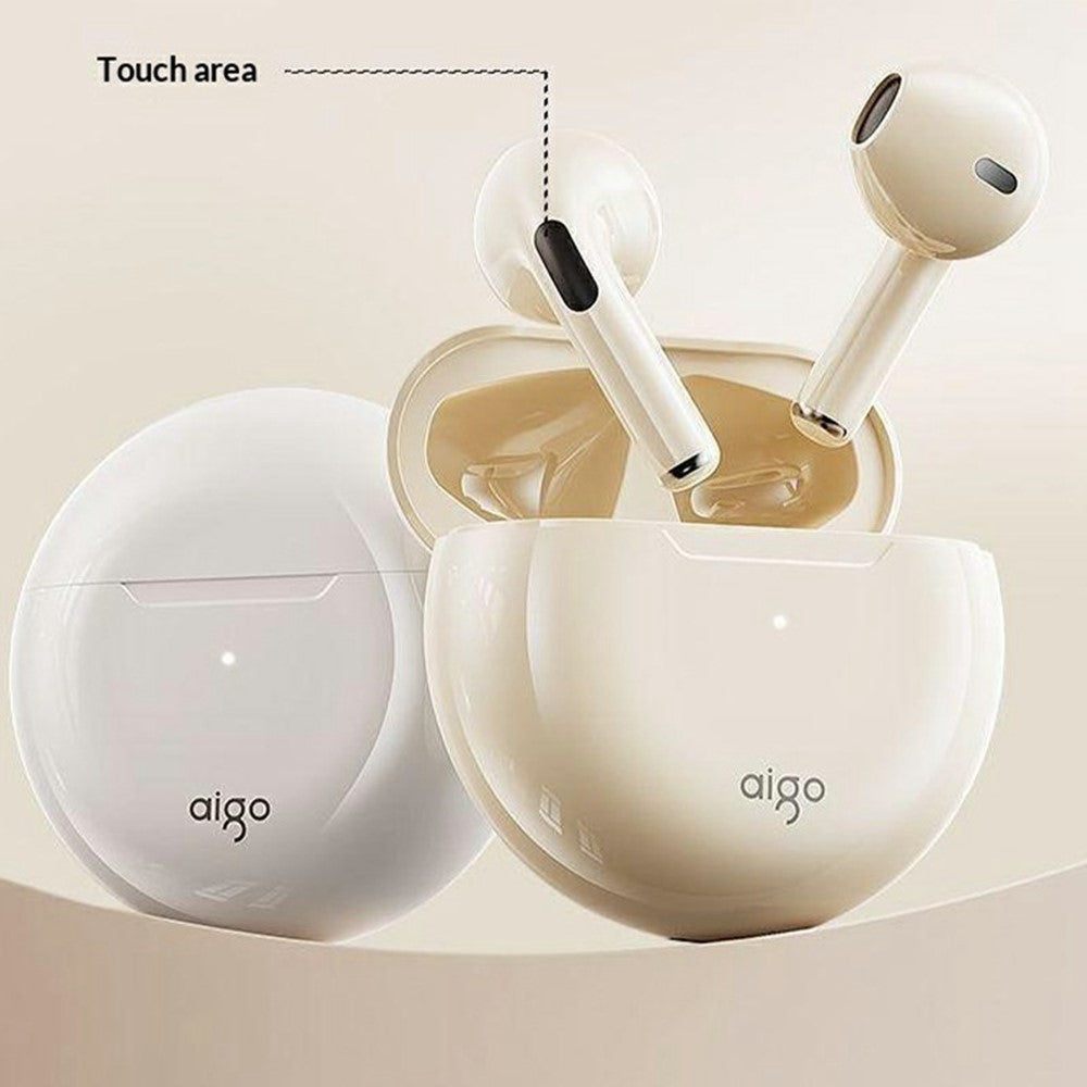 AIGO TJ07 Semi-In-Ear True Wireless Bluetooth-Compatible Earphones Smart Touch Earbuds with Charging Case