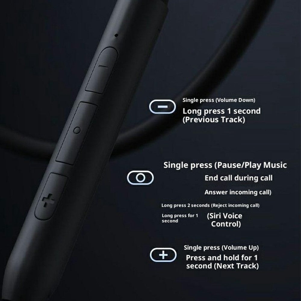 AIGO WJ02 Halsband In-Ear Äkta Trådlösa Hörlurar Bluetooth-Kompatibla Hörlurar med Magnetisk Anti-Tangle