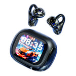 LX-21 Pro Open Ear Clip-on Wireless Earbuds Stereo Sound Bluetooth-compatible Earbuds with LED Display Charging Case