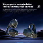LX-21 Pro Open Ear Clip-on Wireless Earbuds Stereo Sound Bluetooth-compatible Earbuds with LED Display Charging Case