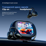 LX-21 Pro Open Ear Clip-on Wireless Earbuds Stereo Sound Bluetooth-compatible Earbuds with LED Display Charging Case