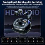 LX-21 Pro Open Ear Clip-on Wireless Earbuds Stereo Sound Bluetooth-compatible Earbuds with LED Display Charging Case