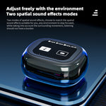 LX-21 Pro Open Ear Clip-on Wireless Earbuds Stereo Sound Bluetooth-compatible Earbuds with LED Display Charging Case