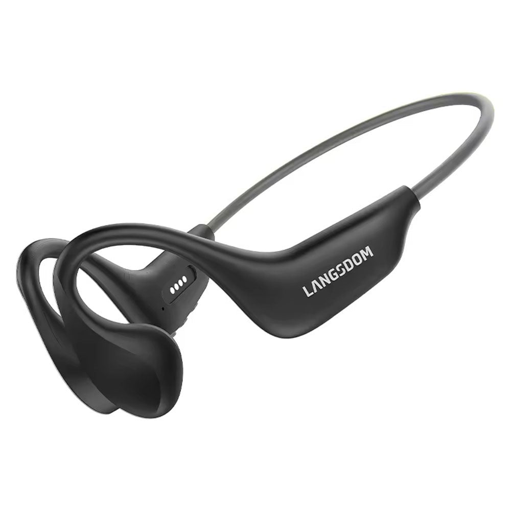 LANGSDOM BE20 Benledningshörlurar med öppna öron, IPX8 Vattentäta ENC Brusreducerande, Bluetooth-kompatibla sporthörlurar