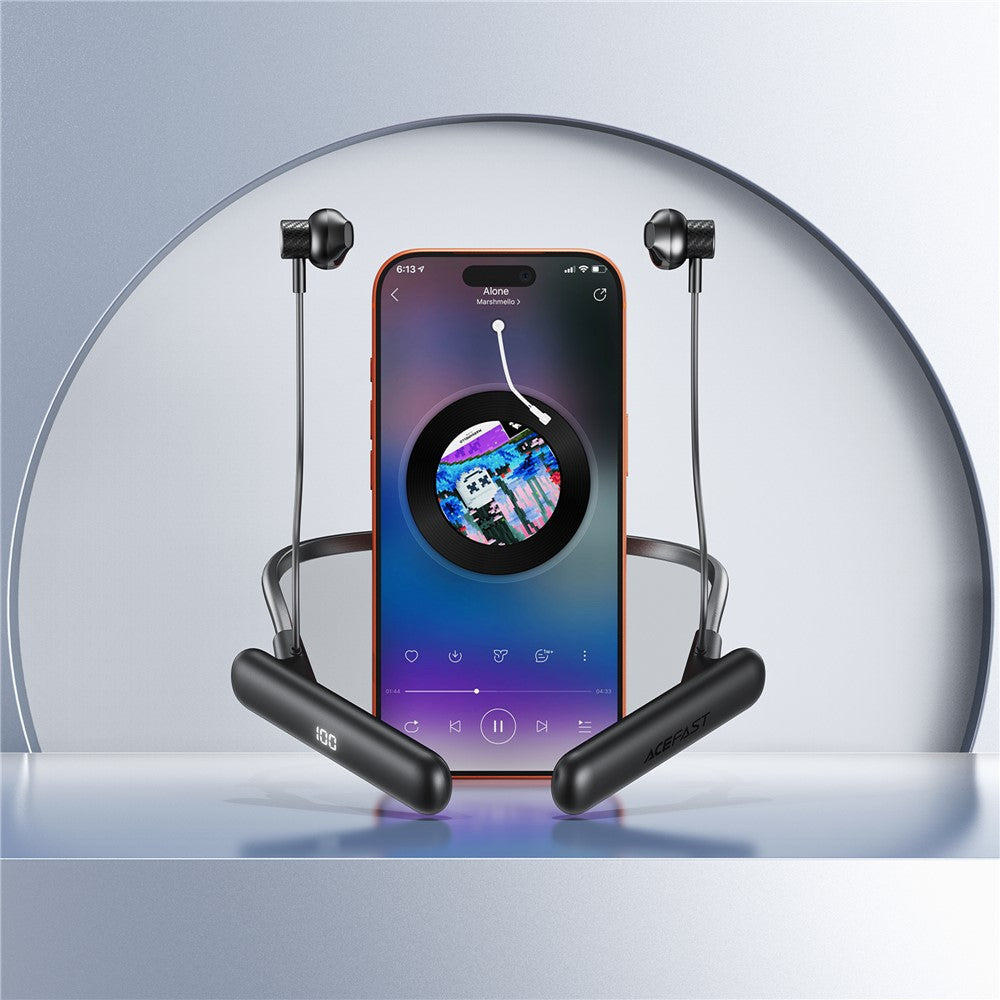 ACEFAST N8 Neck Hanging Wireless Earphones IPX4 Waterproof LED Display Bluetooth-compatible Earphones