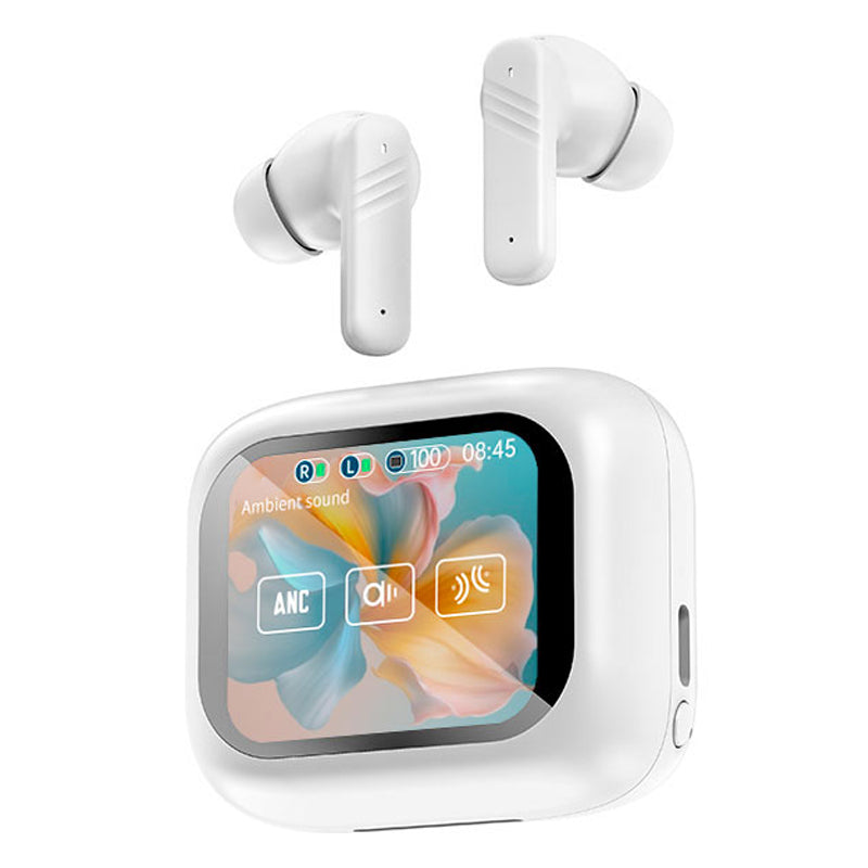 LX-10 Smart Translation Earbuds ANC + ENC Noise Cancelling Bluetooth-compatible Earbuds with Color Screen Charging Case