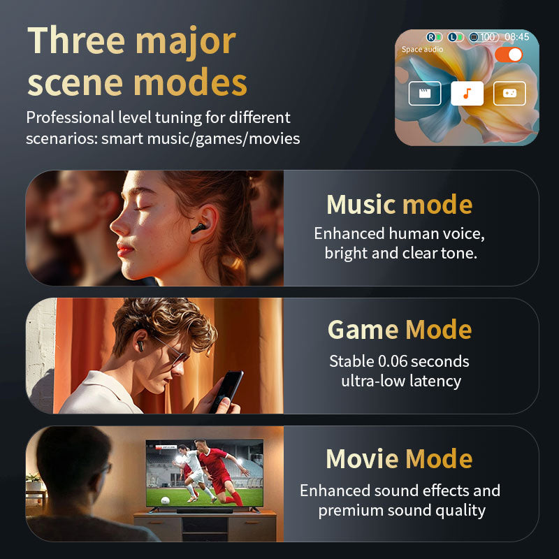LX-10 Smart Translation Earbuds ANC + ENC Noise Cancelling Bluetooth-compatible Earbuds with Color Screen Charging Case