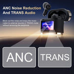 BD2 TWS Bluetooth-compatible Earbuds ANC Noise Cancelling In Ear Wireless Earbuds with LED Touch Display Charging Case