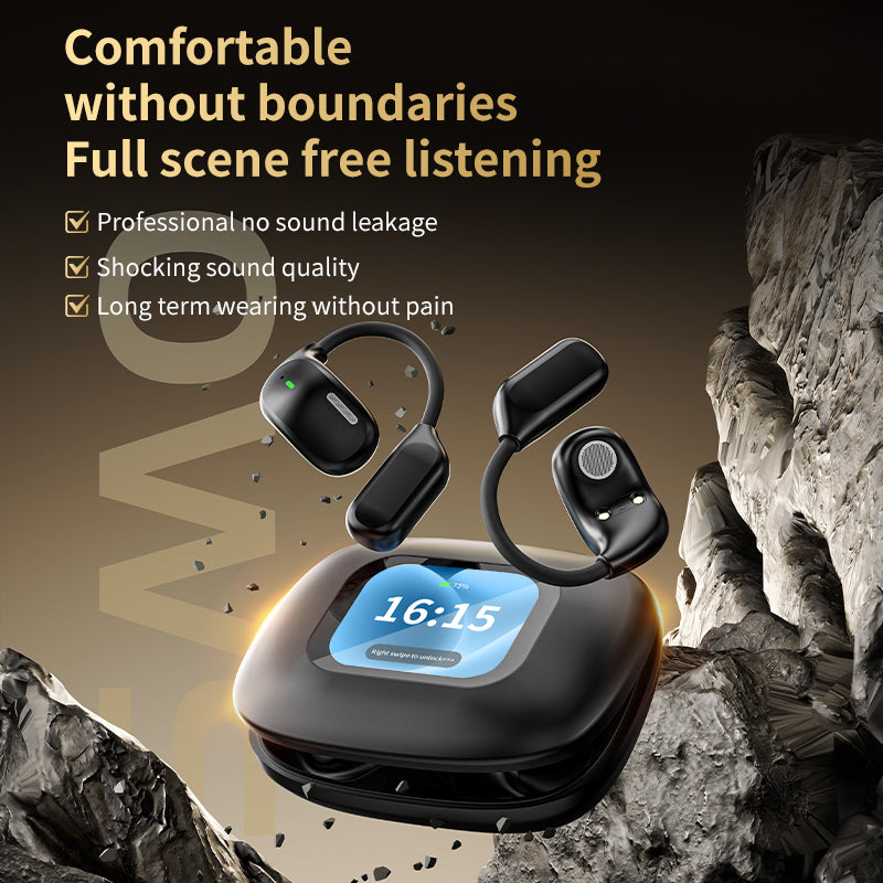 LX80 Bluetooth-compatible Translator Earbuds AI Real-Time Multi-Language Translation Hook Earbuds