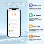 LX80 Bluetooth-compatible Translator Earbuds AI Real-Time Multi-Language Translation Hook Earbuds