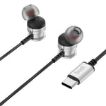 BUDI EP78TB 1.2m Type-C Wired Earphones 10mm Dynamic Driver Enhanced Bass In-Ear Earphones for Smartphones / Tablets / Laptops