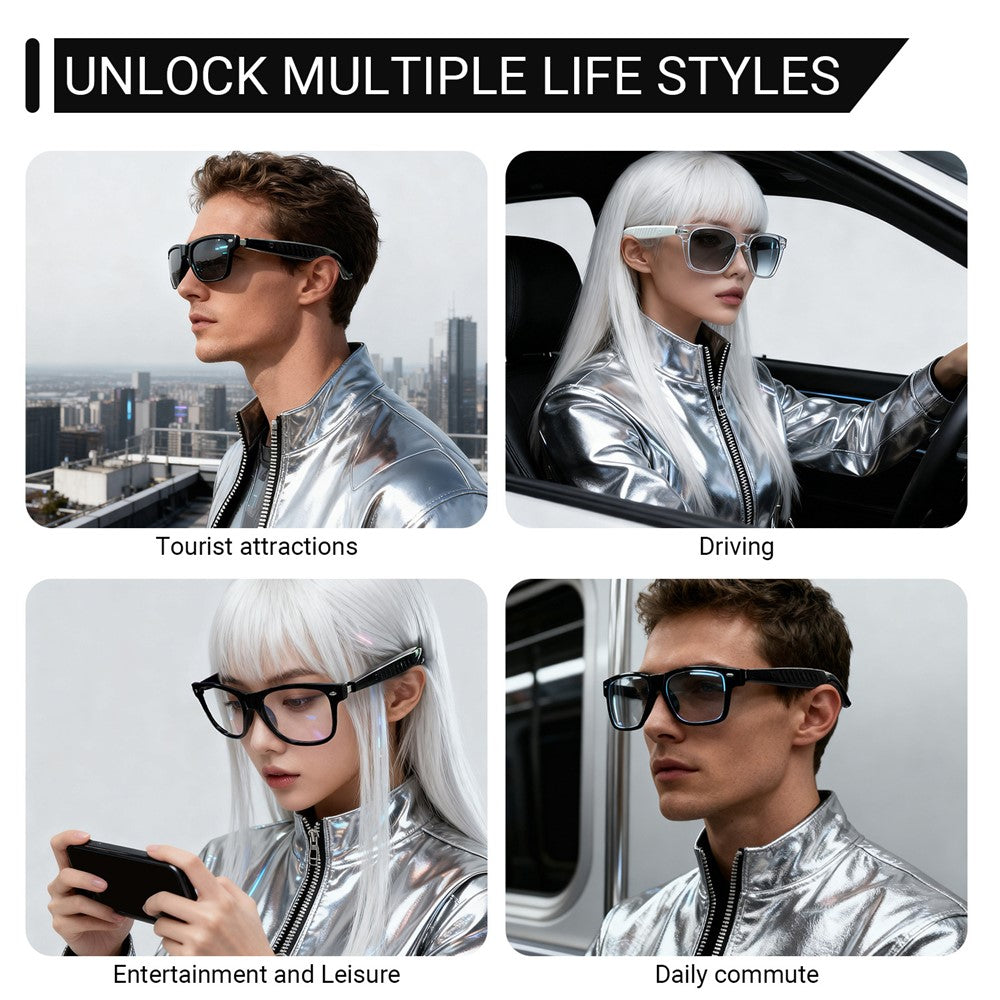 F60 AI Translation Touch Control Bluetooth-compatible Music Glasses Hands Free Calling Smart Eyewear