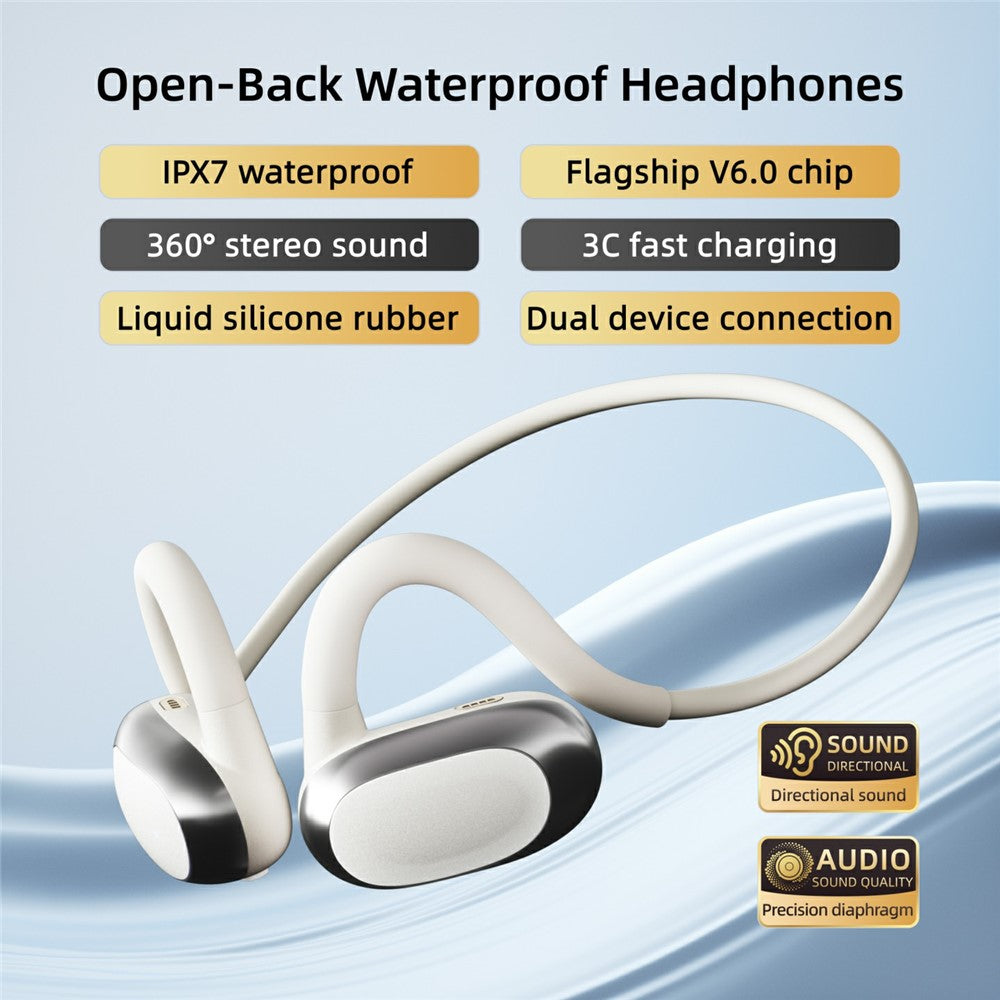F25B IPX7 Waterproof Sports Headphones Air Conduction Wireless Bluetooth-Compatible OWS Earphones