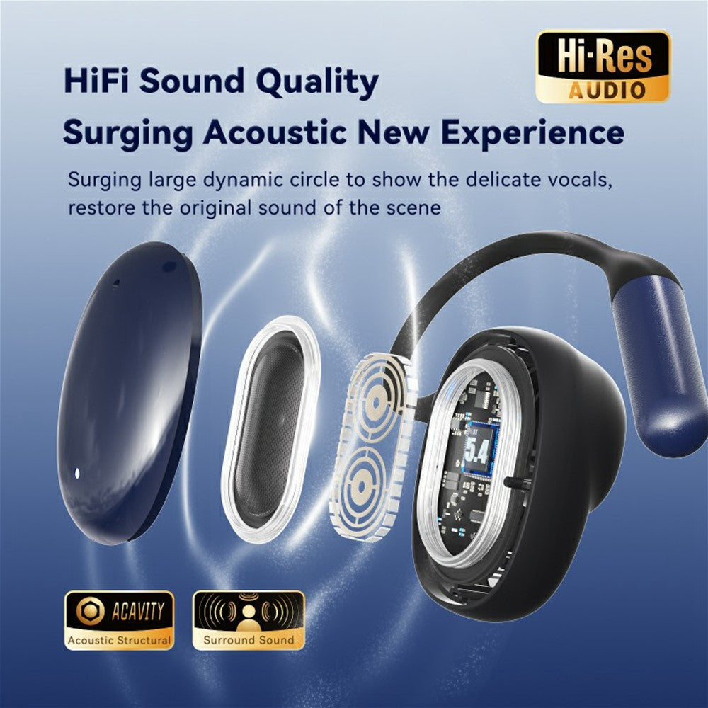 F20 Open Ear Hook OWS-øretelefoner Trådløse sports-ANC-støjreducerende Bluetooth-kompatible hovedtelefoner