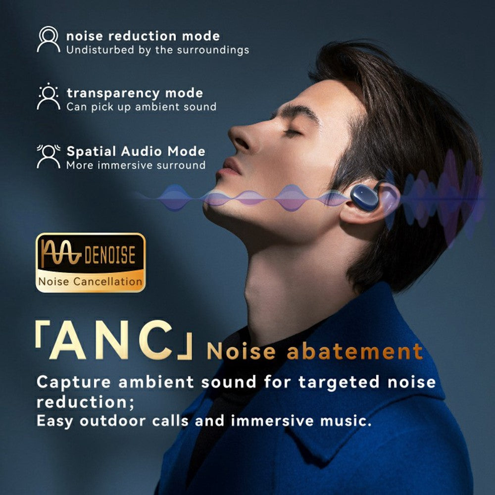 F20 Open Ear Hook OWS-øretelefoner Trådløse sports-ANC-støjreducerende Bluetooth-kompatible hovedtelefoner
