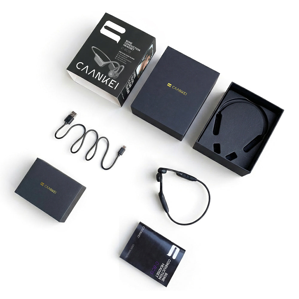 CAANKEI CBC15 Bone Conduction OWS Høretelefoner IP56 Vandtætte Åbne Sportsøretelefoner (uden hukommelse)