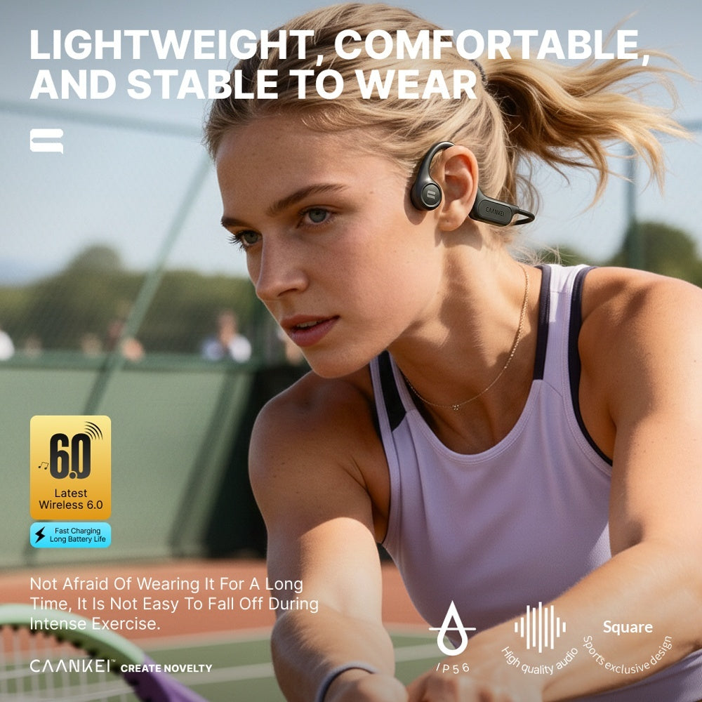 CAANKEI CBC15 Bone Conduction OWS Høretelefoner IP56 Vandtætte Åbne Sportsøretelefoner (uden hukommelse)