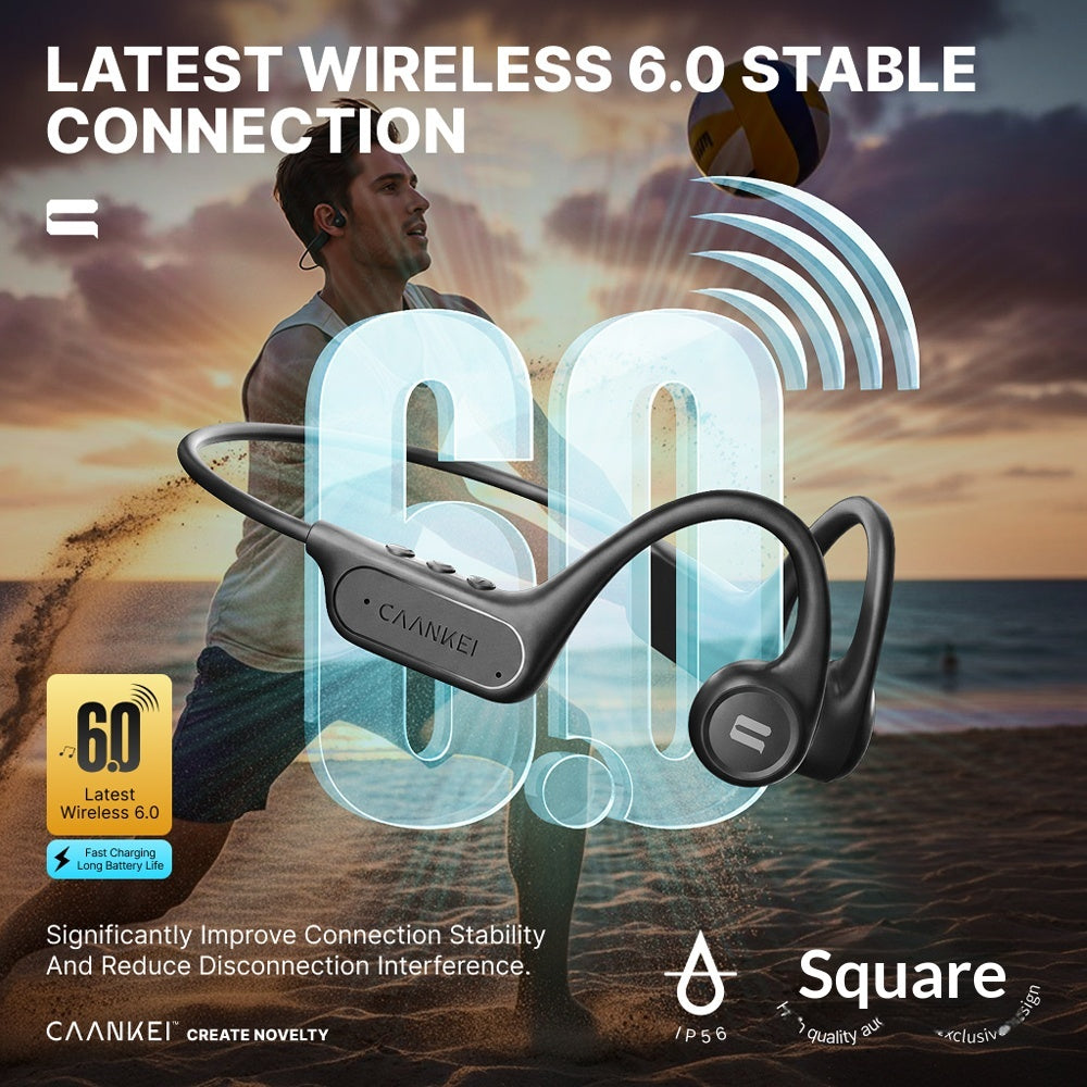 CAANKEI CBC15 Bone Conduction OWS Høretelefoner IP56 Vandtætte Åbne Sportsøretelefoner (uden hukommelse)