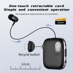 K91 Lapel Clip Bluetooth-compatible Earphone Dual Mic ENC Noise Cancelling Wireless Single Ear Earbud with Power Display