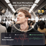 K91 Lapel Clip Bluetooth-compatible Earphone Dual Mic ENC Noise Cancelling Wireless Single Ear Earbud with Power Display