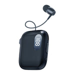K91 Lapel Clip Bluetooth-compatible Earphone Dual Mic ENC Noise Cancelling Wireless Single Ear Earbud with Power Display