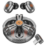 WEKOME Beluga S6 2.4G Gaming-hörlurar Trådlösa Cyber Mecha-stil Dual Mode Metall TWS-hörlurar med RGB