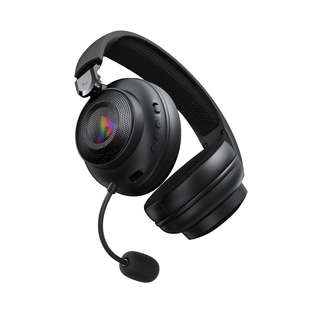 ACEFAST H15 Trådløst gaming-headset med mikrofon 2.4G Bluetooth-kompatibelt RGB-lysgaming-hovedtelefon