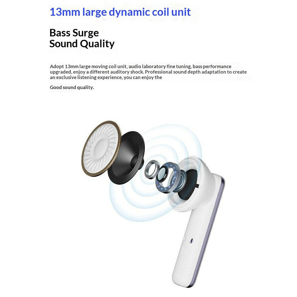 ERAZER EK02 Trådlösa Semi-In-Ear Bluetooth-kompatibla Hörlurar med Pekskärm för Gaming Music (Investerat av Lenovo)