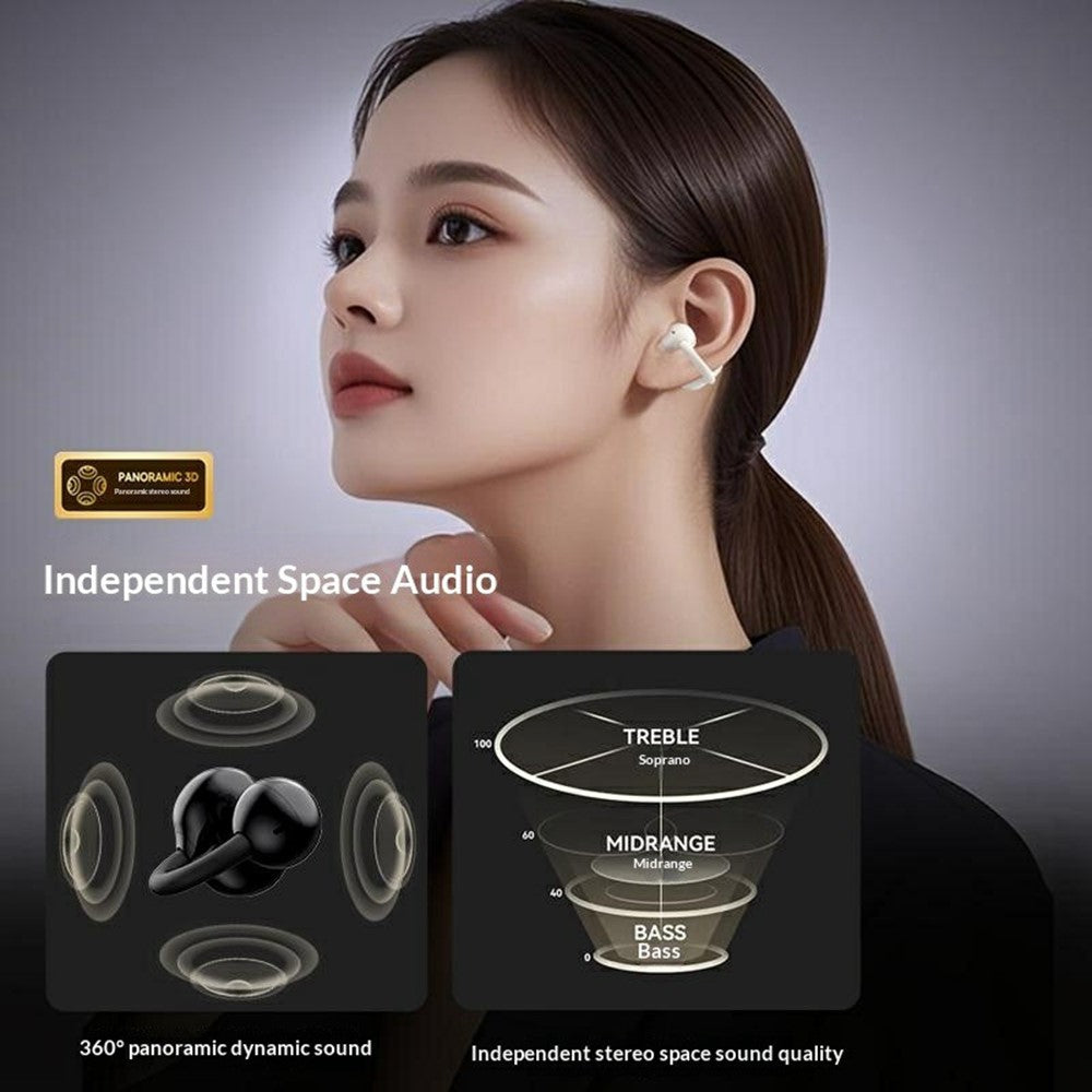 ERAZER EX01 Clip-On Bluetooth-compatible Earbuds Open Ear Wireless Earphones for Sports