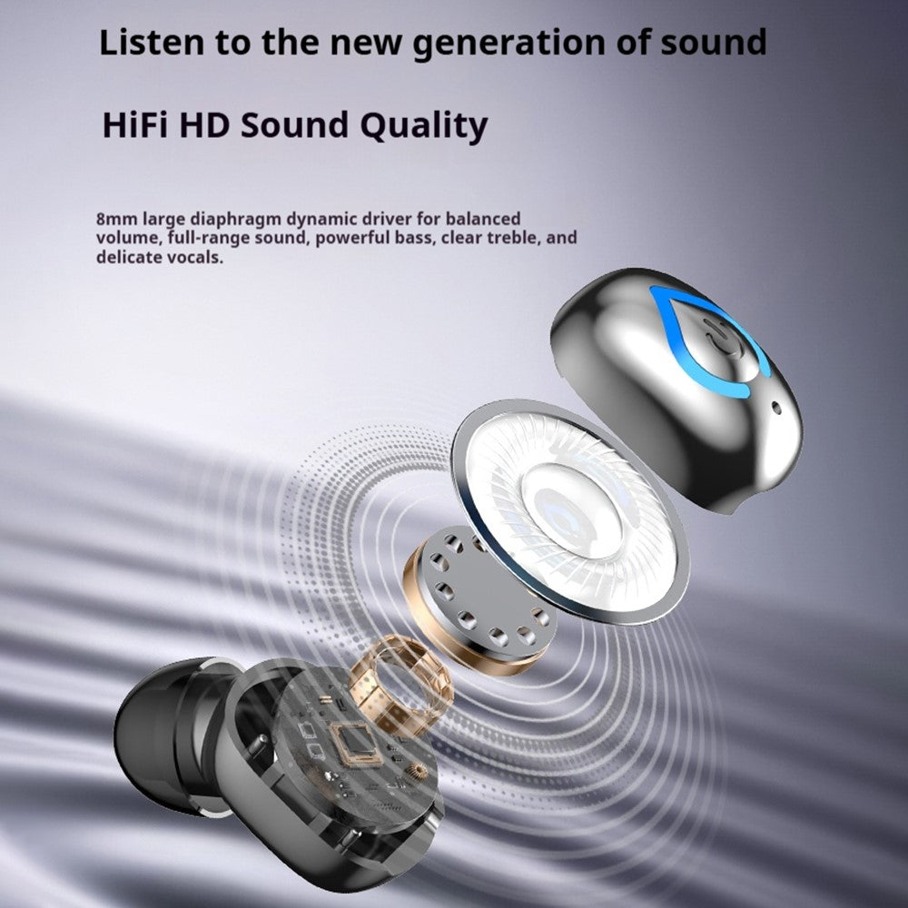 Invisible Single Ear Bluetooth-compatible 6.1 Earbud 20H Wireless Mini Sports Business In-ear Headphone