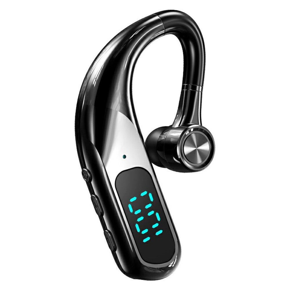 Single Ear Bluetooth-compatible 6.0 Ear Hook Earphone LED Display Noise Cancelling Wireless Business Sports Headphone