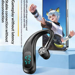 Single Ear Bluetooth-compatible 6.0 Ear Hook Earphone LED Display Noise Cancelling Wireless Business Sports Headphone