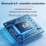 Single Ear Bluetooth-compatible 6.0 Ear Hook Earphone LED Display Noise Cancelling Wireless Business Sports Headphone