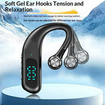 Single Ear Bluetooth-compatible 6.0 Ear Hook Earphone LED Display Noise Cancelling Wireless Business Sports Headphone