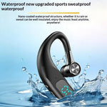 Single Ear Bluetooth-compatible 6.0 Ear Hook Earphone LED Display Noise Cancelling Wireless Business Sports Headphone