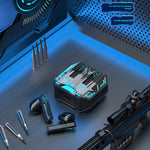 X39 ENC Noise Cancelling Mecha TWS Bluetooth-compatible Earbuds Gaming Music Dual Mode Wireless Earbuds