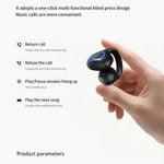 Bluetooth-kompatibla 5.4-tums öronklämmor med enkel öra, 8 timmars batteritid, lätta hörlurar för företag och sport