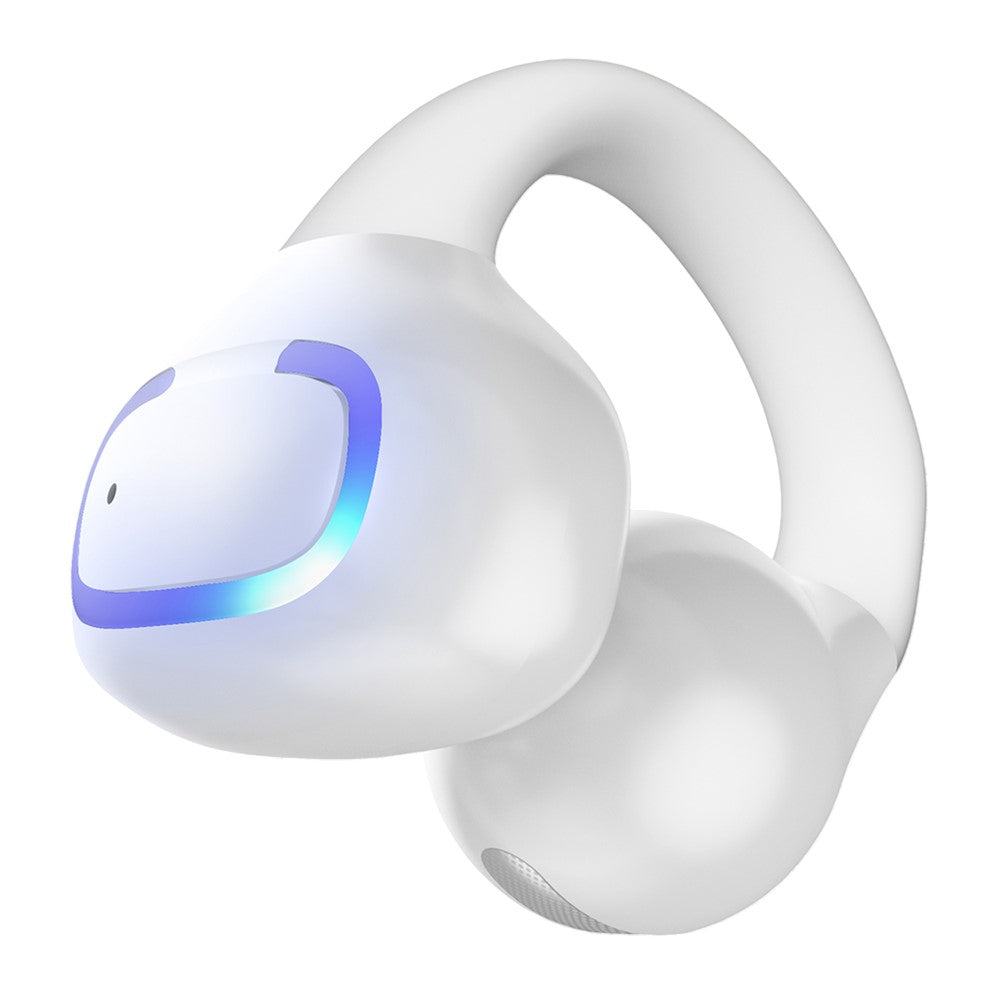 Bluetooth-kompatibla 5.4-tums öronklämmor med enkel öra, 8 timmars batteritid, lätta hörlurar för företag och sport