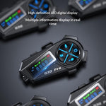 Q30 Pro Motorcycle Helmet Headset with Soft Hard 2 in 1 Mic Bluetooth-compatible Intercom Earphones IP56 Waterproof Headset