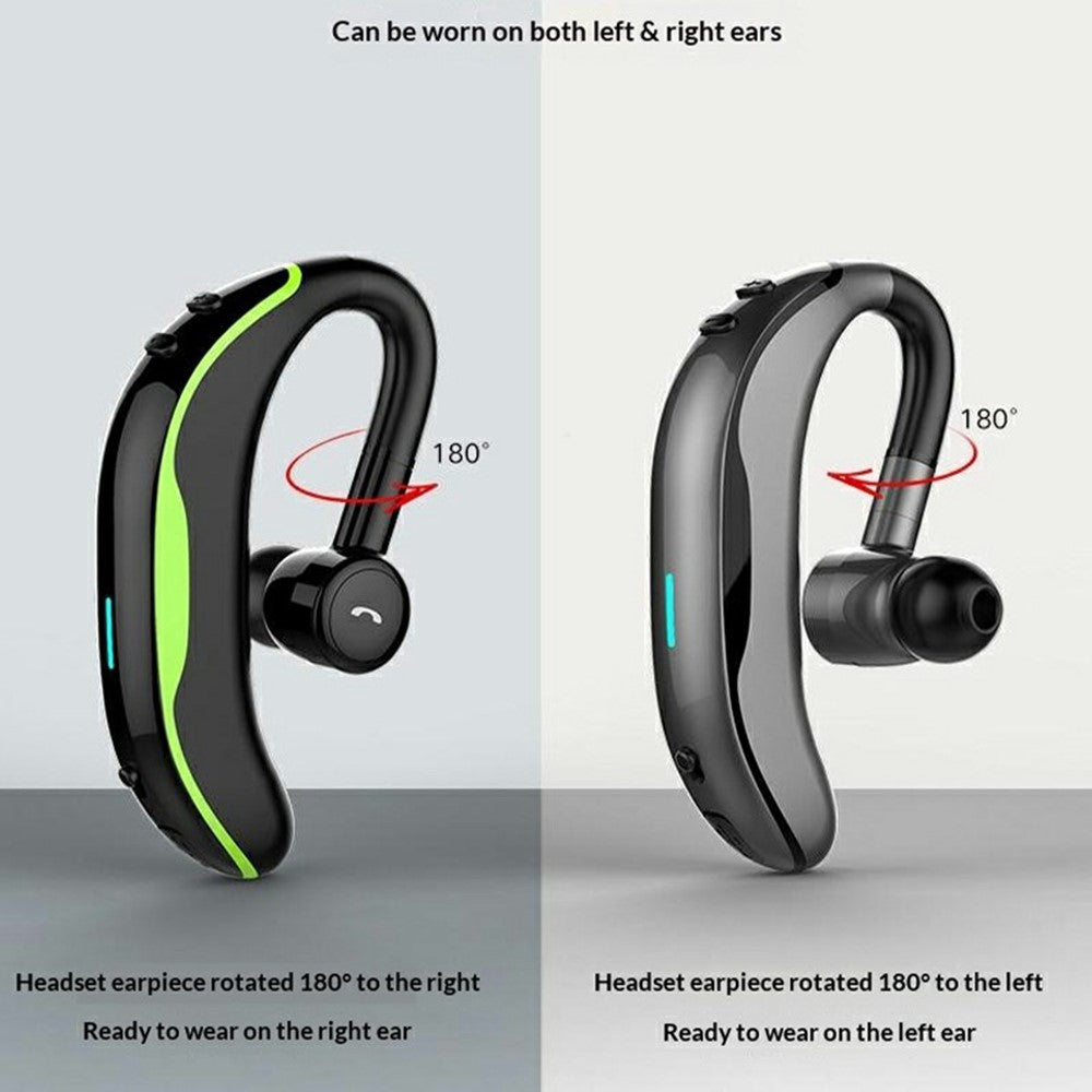 F600 Trådløs Bluetooth-kompatibel Ørekrog-øretelefon 200 timers standby 18 timers taletid Håndfri kørsel Forretning Sportshovedtelefon