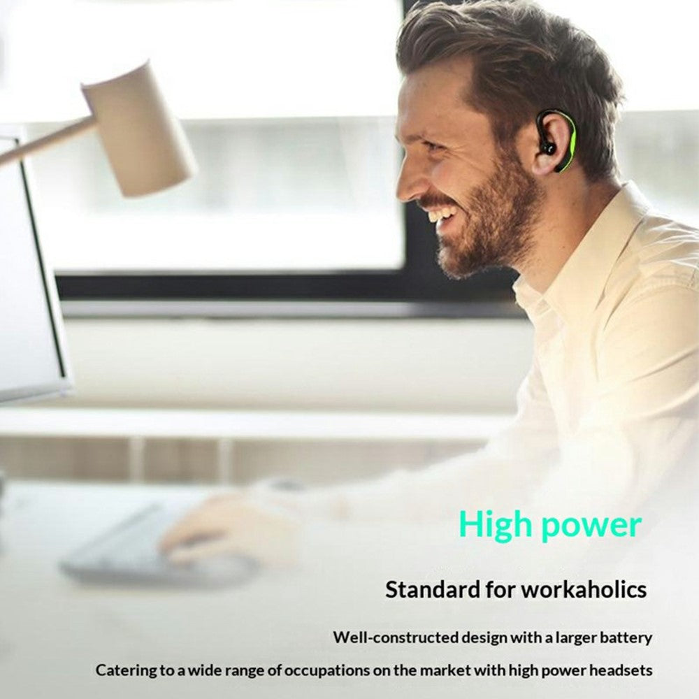 F600 Trådløs Bluetooth-kompatibel Ørekrog-øretelefon 200 timers standby 18 timers taletid Håndfri kørsel Forretning Sportshovedtelefon