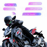 S7 Helmet Bluetooth-compatible Headset Soft Microphone IP67 Waterproof Noise Cancelling Motorcycle Intercom Earphone for Riding (No Memory Card)- Black
