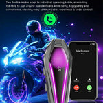 S7 Helmet Bluetooth-compatible Headset Hard Microphone IP67 Waterproof Noise Cancelling Motorcycle Intercom Earphone for Riding (No Memory Card)- Black