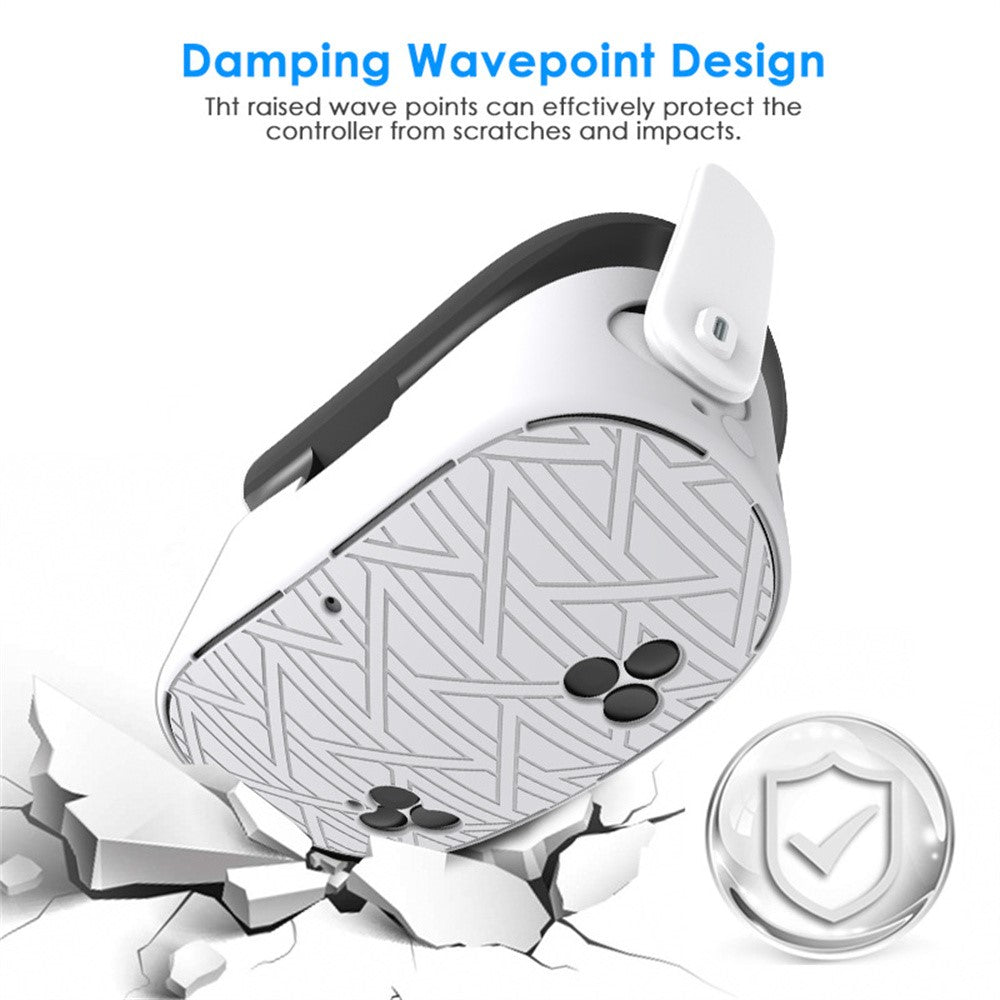 7 stk. Beskyttende silikone-etuisæt til Meta Quest 3S VR-headsetcontroller med anti-fald, stødabsorberende Wavepoint-design