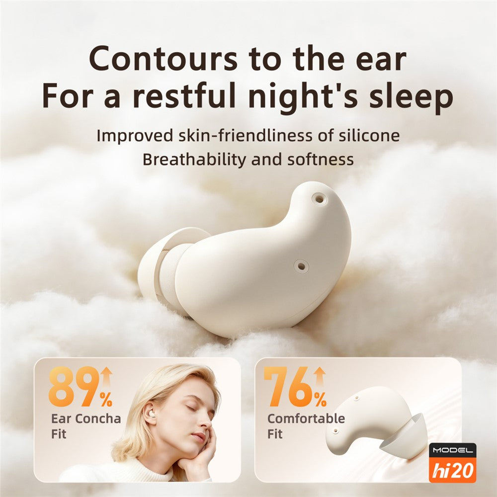 HILEO Hi20 White Noise Sleep Earbuds ANC Noise Cancelling Bluetooth-compatible TWS Earbuds