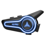 A3 PRO Helmet Bluetooth-compatible Earphones with Soft Mic Motorcycle Waterproof Wireless Headset for Delivery Riders (No Memory Card)