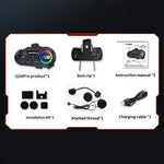 Q26 Pro Hjelm Bluetooth-kompatibel Intercom Headset med 2-i-1 Blød og Hård Mikrofon 500m Rækkevidde Støjreduktion Vandtæt Høretelefon til Motorcykel (Intet Hukommelseskort)