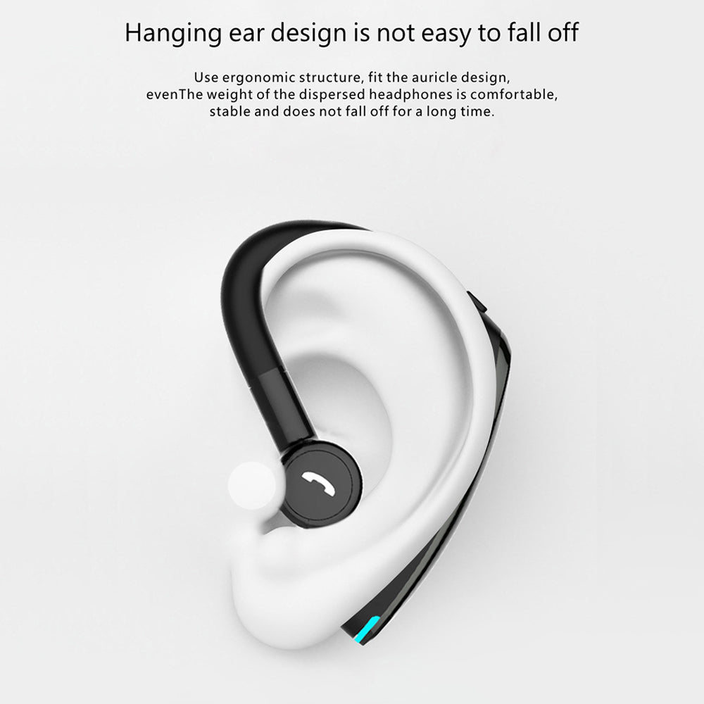 F900 Noise Cancelling Bluetooth-compatible Earphone IPX4 Waterproof Ear Hook Wireless Business Single Earpiece