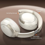 LDNIO H02 Bluetooth-kompatible 5.4 hovedtelefoner 49 timers batterilevetid 40 mm driver Over-Ear trådløst headset til gaming og musik