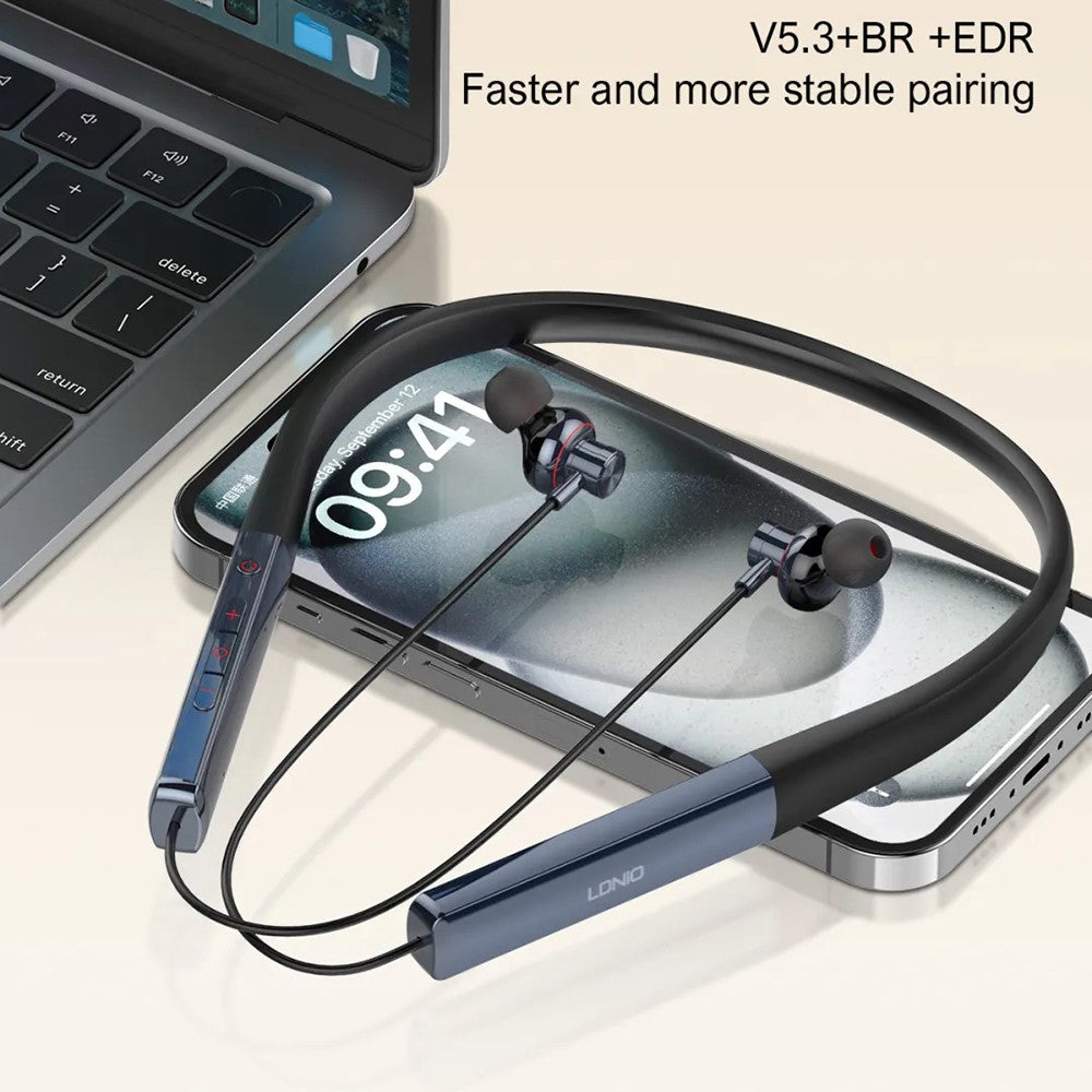 LDNIO N01 Nackband Bluetooth-kompatibla In-Ear-hörlurar 13 mm HiFi 50 timmars batteritid Typ-C trådlöst headset för sport